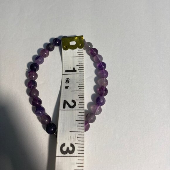 Amethyst Gemstone Stretch Bracelet With Claw Accent Bead Fashion Jewelry Purple - Picture 5 of 5